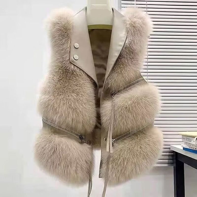 Fur bodywarmer