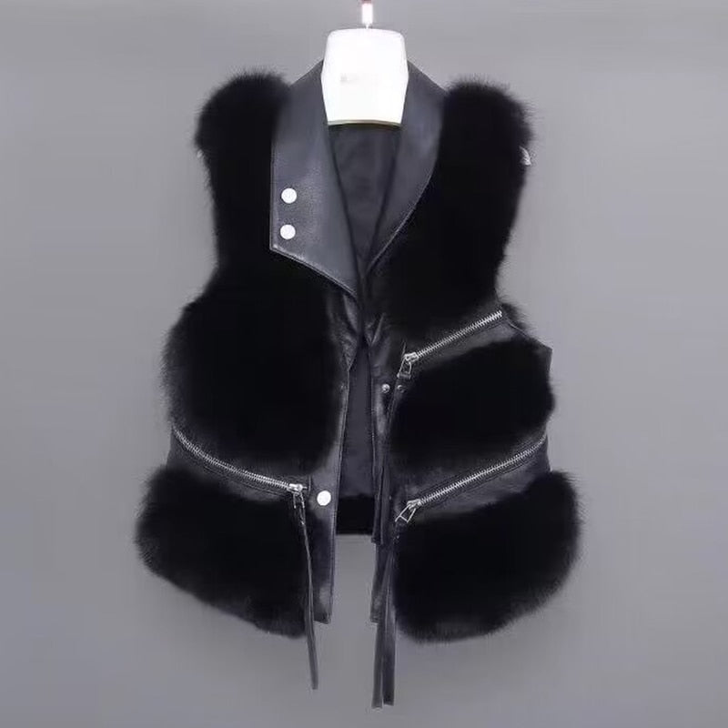 Fur bodywarmer