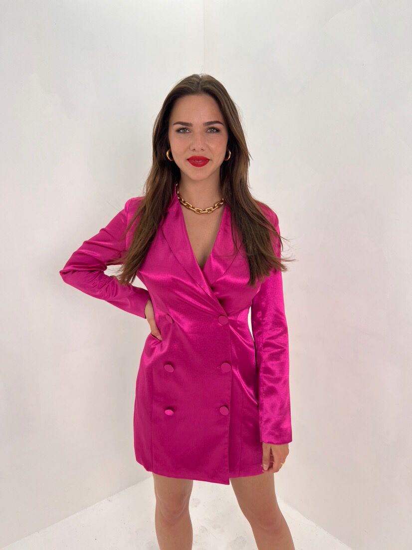 zara hot pink blazer dress The Best Way to Style a Pink Zara Blazer Jasmine Diane
