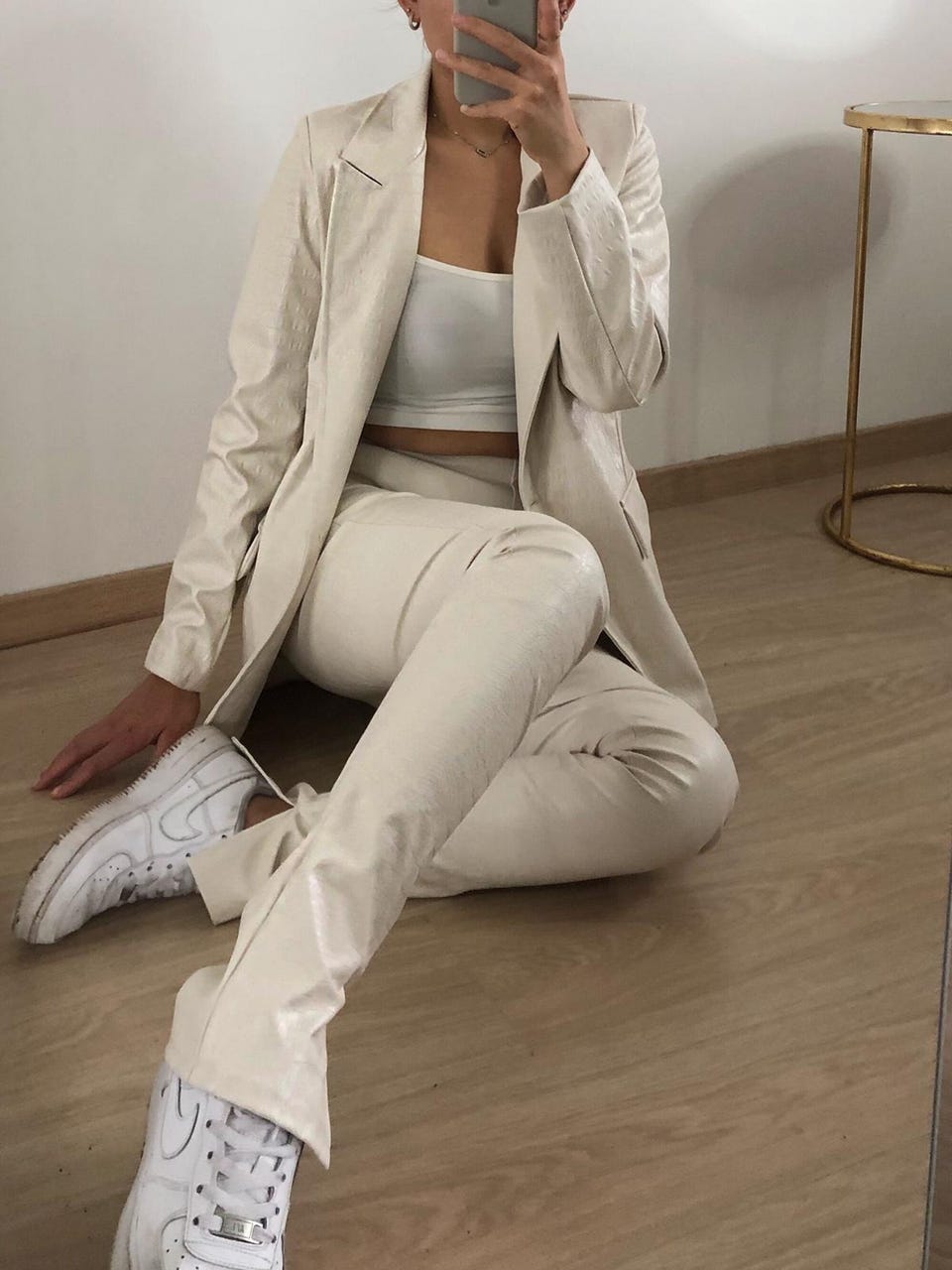 Croco leatherlook split legging