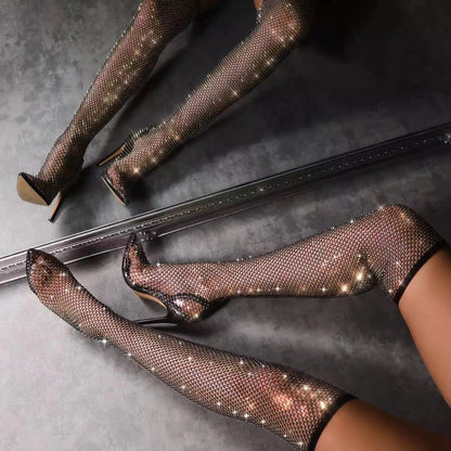 NOELLE | Diamanté Overknee Stiletto